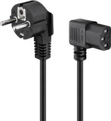 Goobay Cablu de alimentare calculator Schuko 90grade tata - CCE mama 90grade 3m, Goobay (CABLE-703AN-3-GBAY)