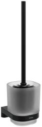 RAVAK CHROME CR II 410.20BLM Fali WC kefetartó, kefével, matt fekete (X07P1384)