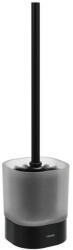 RAVAK CHROME CR II 411.20BLM Szabadonálló WC kefetartó, kefével, matt fekete (X07P1385)