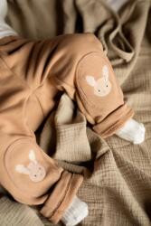 Donsje baba pamut melegítőnadrág Joek Trousers Fluffy Bunnies - barna 62