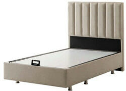 INFINIZA Relax Ágykeret 90x200 cm Bézs Kárpittal - Relax Ágyneműtartós Ágykeret - pepita
