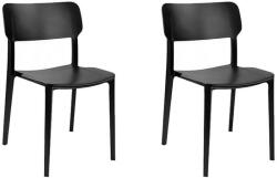 King Home Agat Premium Szék Szett Polipropilén Fekete Minimalistás (308-APP.BLACK.SET2)