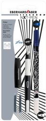 Eberhard Faber Stilou scolar + pic + rezerve, corp alb-negru, NXT Eberhard Faber (EF551001)