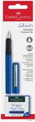 Faber-Castell Stilou scolar FABER-CASTELL+ set 6 rezerve, albastru (FC149811)