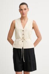 rag & bone női egysoros mellény vászonnal Paulette - bézs L