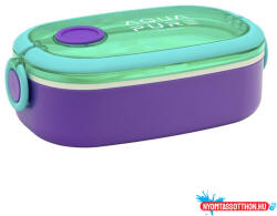 AQUA PURE Uzsonnás doboz AQUA PURE műanyag BPA mentes 210x120x70 mm zöld-lila