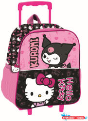Mister Licence Hello Kitty & Kuromi gurulós ovis 3D hátizsák, táska 32 cm (JAV_MSL704977)