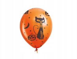 Fiestas Guirca Lufik nyomtatott macskával Halloweenre 10 db