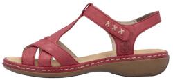RIEKER Sandale dama, Rieker, 65919-33-Rosu, casual, piele naturala, cu talpa joasa, rosu (Marime: 40)