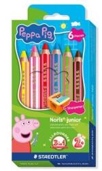 STAEDTLER Színes ceruza készlet 6db-os STAEDTLER „Noris® junior 140" hatszögletű, jumbo, Peppa malac, 6 szín (140 C6 L1)