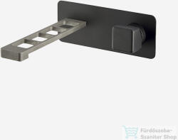 Webert ONE-X fali mosdócsaptelep fekete/inox színben, leeresztő nélkül, OX830606.441 (OX830606441)