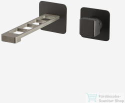 Webert ONE-X fali mosdócsaptelep fekete/inox színben, leeresztő nélkül, OX830611.441 (OX830611441)