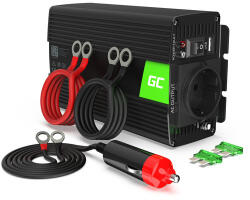 Green Cell Inverter de putere auto Green Cell de la 24V la 230V convertor de tensiune (amplificator de tensiune) 500W/1000W Ambalaj deschis (INV04DE)