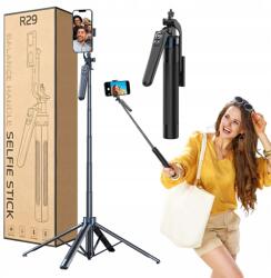 Spacetronik Kijek Selfie állvány, tripod, Bluetooth távirányítóval, vlogoláshoz, iPhone 12 13 14 15 16 17 készülékekhez (SR-ROLLPIX02)