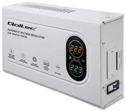 Qoltec Automatikus Feszültségstabilizátor AVR 3000VA | 1800W | Kompakt | Toroid transzformátor (50450)
