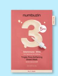Numbuzin Mască pentru față emolientă pentru curățarea porilor No. 3 Tingle-Pore Softening Sheet Mask - 27 g * 5 buc Masca de fata
