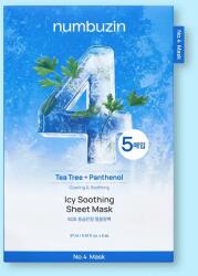 Numbuzin Mască pentru față răcoritoare și calmantă No. 4 Icy Soothing Sheet Mask - 27 g * 5 buc Masca de fata