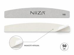  NiiZA körömreszelő eldobható cserepapír metal BASE alaphoz 50db íves szürke #180