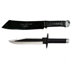 Depox Set Cutit de vanatoare, 35 cm si Maceta, 43 cm, DEPOX®, Teaca inclusa (1995)