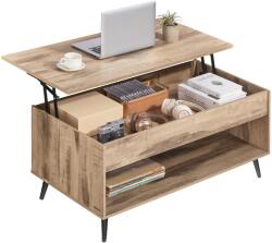 VASAGLE Masuta de cafea extensibila, Miranta, Camel, 100x45x58.5 cm (LCT267LB01)