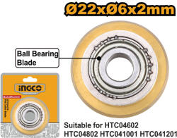 INGCO Csempevágó kerék 22 x 6 x 2 mm csapágyas (HTC04602B)