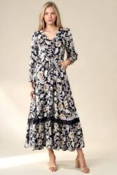 RohBoutique Rochie maxi Blumarin cu maneca lungi si imprimeu floral Roh Dr4848
