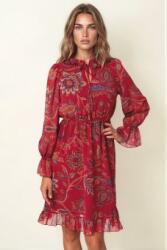 RohBoutique Rochie Grena midi cu imprimeu floral, talie elastica si volane Roh DR4850