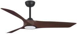 Nova Luce Lustra LED cu Ventilator si telecomanda FARGO D-132cm negru/ nuc (NVL-9952403)