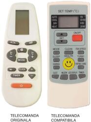CLASS Telecomanda inlocuitoare compatibila Aer Conditionat Vortex YKR-C/01E (269-1) (VORTEX-YKR-C/01E-COMP) - habo