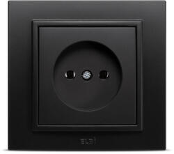 Elbi Priza fara contact de protectie 16A, negru mat, Zena (EL0070985)