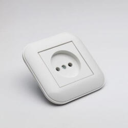 OVIVO Priza fara contact de protectie 16A alba Ovivo Loft, 404-010301-215 (EL0057111)
