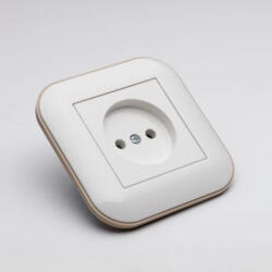 OVIVO Priza fara contact de protectie 16A, alb Kraft, Ovivo Loft, 404-010306-215 (EL0057132)