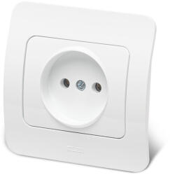 Elbi Priza fara contact de protectie 16A, alba, Jazz (EL0072834)