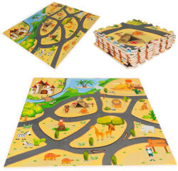 Homelux Covoras puzzle din spuma pentru copii Safari, 9 piese, 93x93 cm (ECOEVA009) Covor