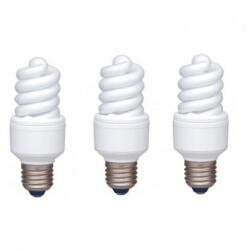 Panasonic Bec economic Panasonic EFD13E282V-3, soclu E27, putere 13W, forma spirala, lumina alb calda, alimentare 220 - 240 V, pachet 3 becuri (EFG13E282V-3)