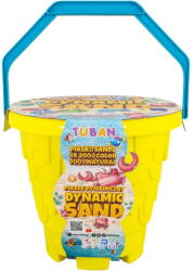 TUBAN Nisip kinetic Tuban TU3551, Multicolor, 4 matrite, in galeata, pentru copii 3+ ani (TU3551)