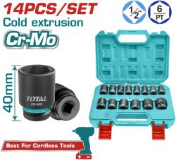 TOTAL - Set Tubulare De Impact 14 Piese, 1/2 (thistd12141) - 24mag