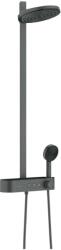Hansgrohe Pulsify S - Set duș cu termostat, diametru 26 cm, 3 jeturi, EcoSmart, crom negru periat 24241340 (24241340)