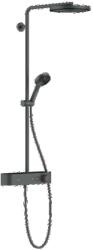 Hansgrohe Pulsify S - Set duș cu termostat, diametru 26 cm, 3 jeturi, crom negru periat 24220340 (24220340)
