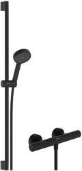 Hansgrohe Activera Select S - Set de duș cu termostat, 2 jeturi, EcoSmart, negru mat 28086670 (28086670)