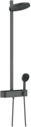 Hansgrohe Pulsify S - Set duș cu termostat, diametru 26 cm, 3 jeturi, crom negru periat 24240340 (24240340)
