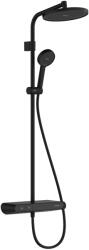 Hansgrohe Activera S - Set de duș cu termostat, diametru 24 cm, 2 jeturi, EcoSmart, negru mat 28638670 (28638670)