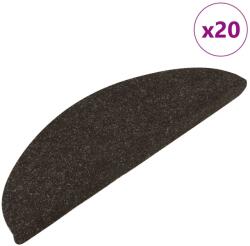 vidaXL öntapadós lépcsőszőnyeg, 20 db, Antracit, 56x17x3 cm, 0.96 Kg 3365899 (3365899)