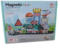 Manyuk Toys Mágneses építőelemek - kórház, 34 db-os (188-M519) - jateknet