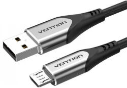 Vention USB-A 2.0/M -> Micro USB-B/M, 1m, (szövet, 3A, szürke), kábel (COAHF) - digital24