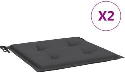 vidaXL 2 db antracit oxford szövet kerti székpárna 40x40x4 cm 314002 (314002)