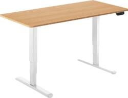 Alza Table ET1 NewGen, fehér + asztallap, 120×80 cm bambusz, lekerekített (BUN)
