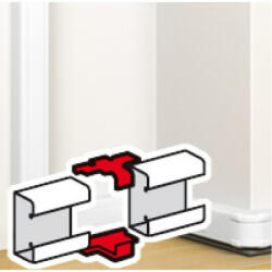 Legrand DLP csatorna összekötő elem bepattintható kábelcsatornához, 80 x 50 mm, fehér - 75661 (75661)