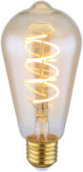 GLOBO E27 LED 4, 5W 230V, 200lm, 2000K, D: 64, H: 140 borostyánsárga - Duban Globo 11405F (11405F)