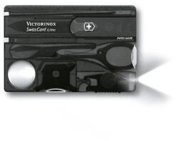 Victorinox Svájci kés, Victorinox, SwissCard Lite, Onyx, 0.7333. T3, 13 funkciós, 85 mm x 54, 5 mm x 4, 5 mm, fekete/átlátszó (0.7333.T3)